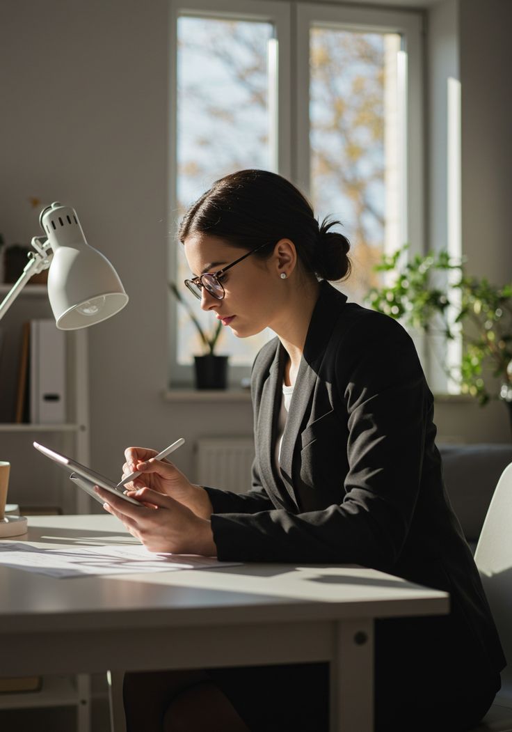 Person arbeitet mit tiefem Fokus auf Strategie